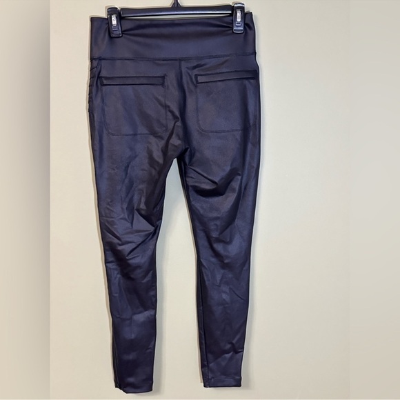 Athleta Delancey Gleam Moto Tight Leggings Black Size Medium Activewear - Picture 5 of 12